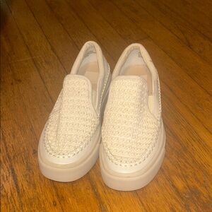 Dolce Vita Woven Cream Slip-On Shoes